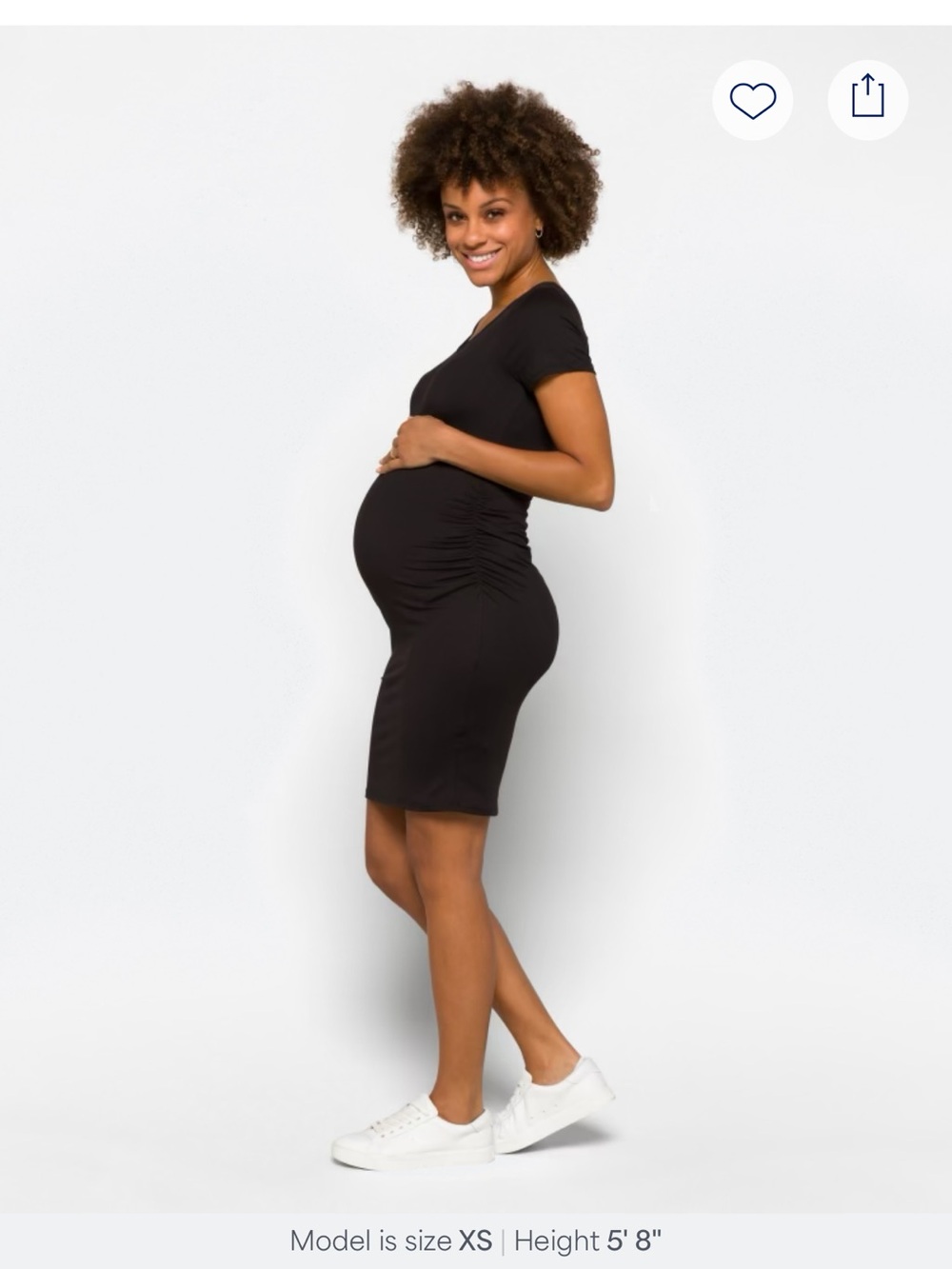 Full Moon Sophy Maternity Back Detail Knit Dress Black Size Medium NWT